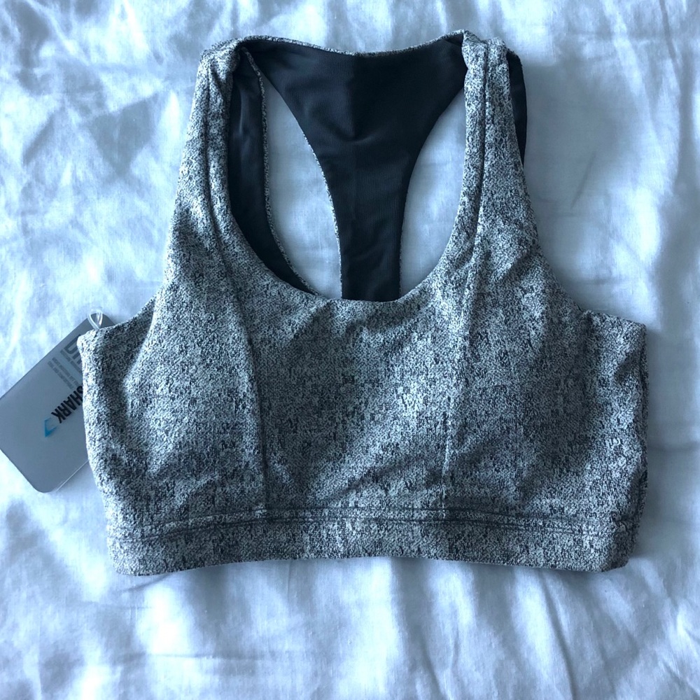 GymShark Fleur Sports Bra - Gray - Small